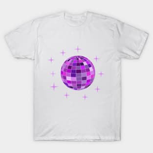 Groovy Disco Ball in Purple and Pink T-Shirt